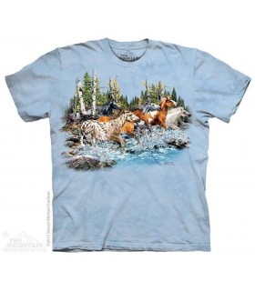 Find 20 Running Horses - Hidden Images T Shirt The Mountain