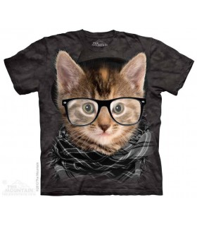 Hipster Kitten - Cat T Shirt The Mountain