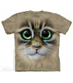 Big Eyes Kitten Face - Cat T Shirt The Mountain