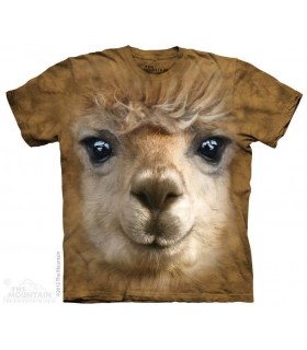Big Face Alpaca - Animal T Shirt The Mountain