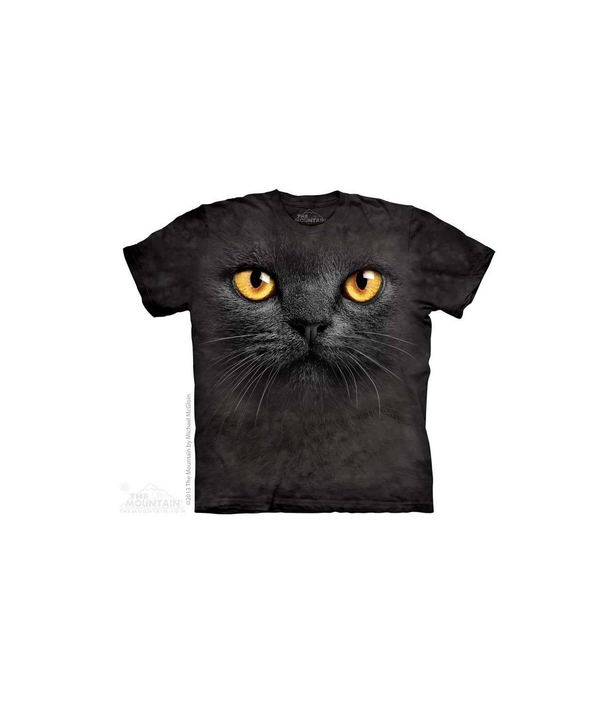 T Shirt Tete De Chat Noir The Mountain