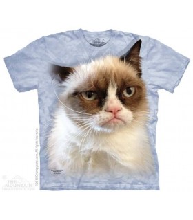 Grumpy in Blue - Cat T Shirt The Mountain