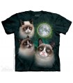 Trois Chats Grincheux - T-shirt Chat The Mountain
