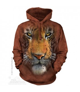 Tiger Face - Adult Big Cat Hoodie The Mountain