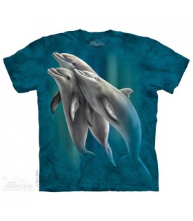 Three Dolphins - Aquatics T Shirt The Mountain