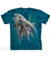 Three Dolphins - Aquatics T Shirt The Mountain
