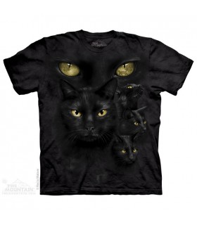 Black Cat Moon Eyes - Pet T Shirt The Mountain