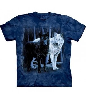 T-Shirt Loups noir et blanc par The Mountain