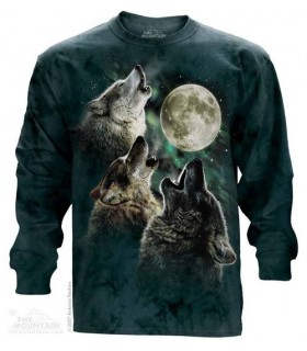 Three Wolf Moon - Long Sleeve T Shirt The Mountain