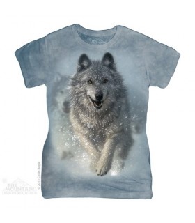 T-shirt Femme Loup Blanc The Mountain