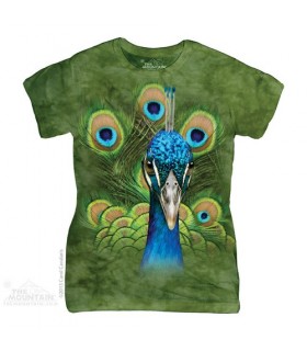 Vibrant Peacock Women's T-Shirt The Mountain
