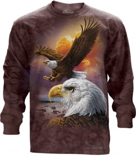 Eagle And Clouds - Long Sleeve T Shirt The Mountain