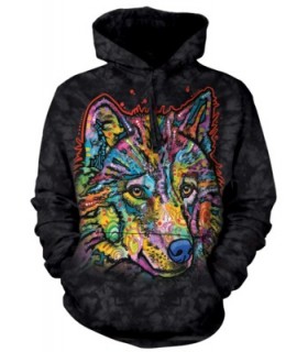 Happy Wolf - Animal Hoodie The Mountain