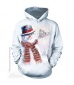 Happy Snowman Adult Christmas Hoodie The Mountain