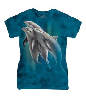 The Mountain Ladies Three Dolphins Aquatic T Shirt