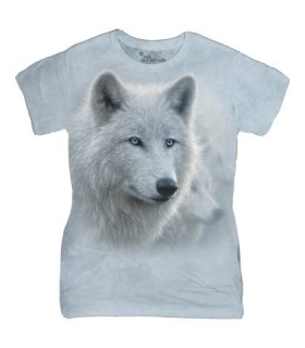 The Mountain Ladies White Out Wolf T Shirt