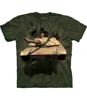 M1 Abrams Tank Breakthrough Military T Shirt by the Mountain