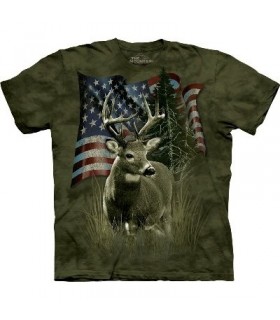 Deer Flag - Animals T Shirt by the Mountain