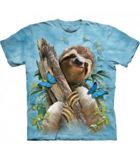 Sloth & Butterflies T Shirt