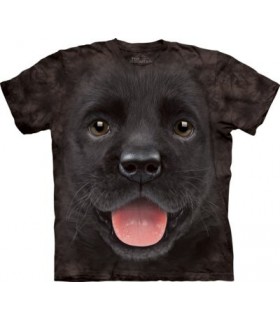 Big Face Black Lab Puppy T Shirt