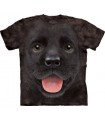 Big Face Black Lab Puppy T Shirt