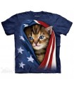 T-shirt Chaton Patriotique The Mountain