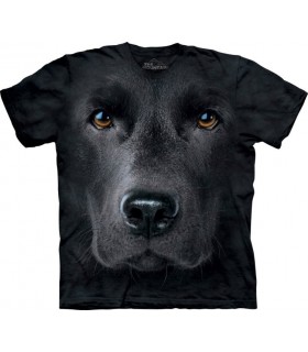 Black Lab Face - Dogs T Shirt by the Mountain