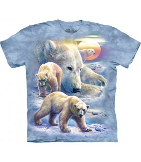 Sunrise Polar Bear Collage T Shirt