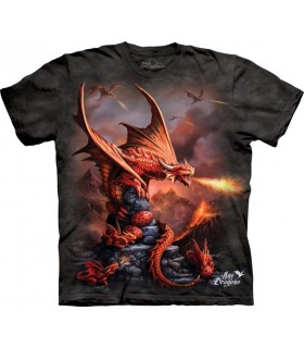 T-shirt Dragon en Feu - Anne Stokes - The Mountain