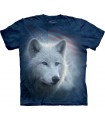 Patriotic White Wolf T Shirt