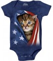 Patriotic Kitten Pet Babygrow