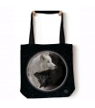 Sac cabas noir Yin Yang Loups The Mountain