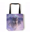 Northern Lights Purple Wolves Tote Bag 45x45cms The Mountain