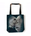 White Lions Love Green Animal Tote Bag 45x45cms The Mountain