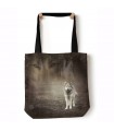 Grey Wolf Portrait Grey Animal Tote Bag 45x45cms The Mountain