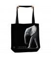 Stop Extinction Elephant Black Tote Bag 45x45cms The Mountain