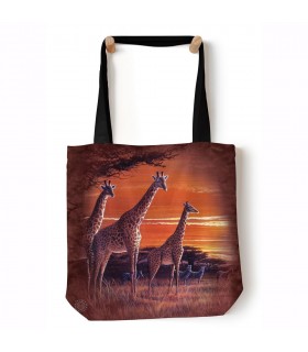 Sundown Brown African Animal Tote Bag 45x45cms The Mountain