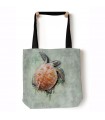 Sea Turtle Climb Green Aquatic Tote Bag 45x45cms The Mountain