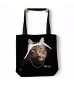 Tupaw Black Pet Cat Manimal Tote Bag 45x45cms The Mountain