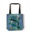 Manatees Collage Blue Aquatic Tote Bag 45x45cms The Mountain