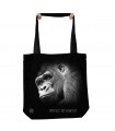 Gorilla Protect My Habitat Black Tote Bag 45x45cms The Mountain