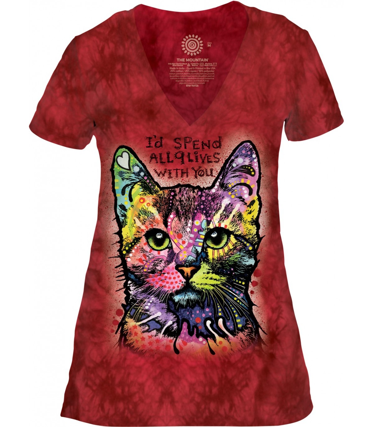 Tee Shirt Femme Motif Chat Avec Col En V T Shirt Chat