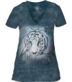 The Mountain Thoughtful White Tiger TriBlend VNeck TShirt
