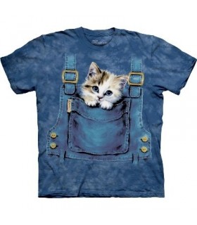 T-Shirt chaton dans la salopette par The Mountain
