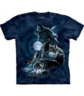 Bark At The Moon-Wolf T Shirt by the Mountain