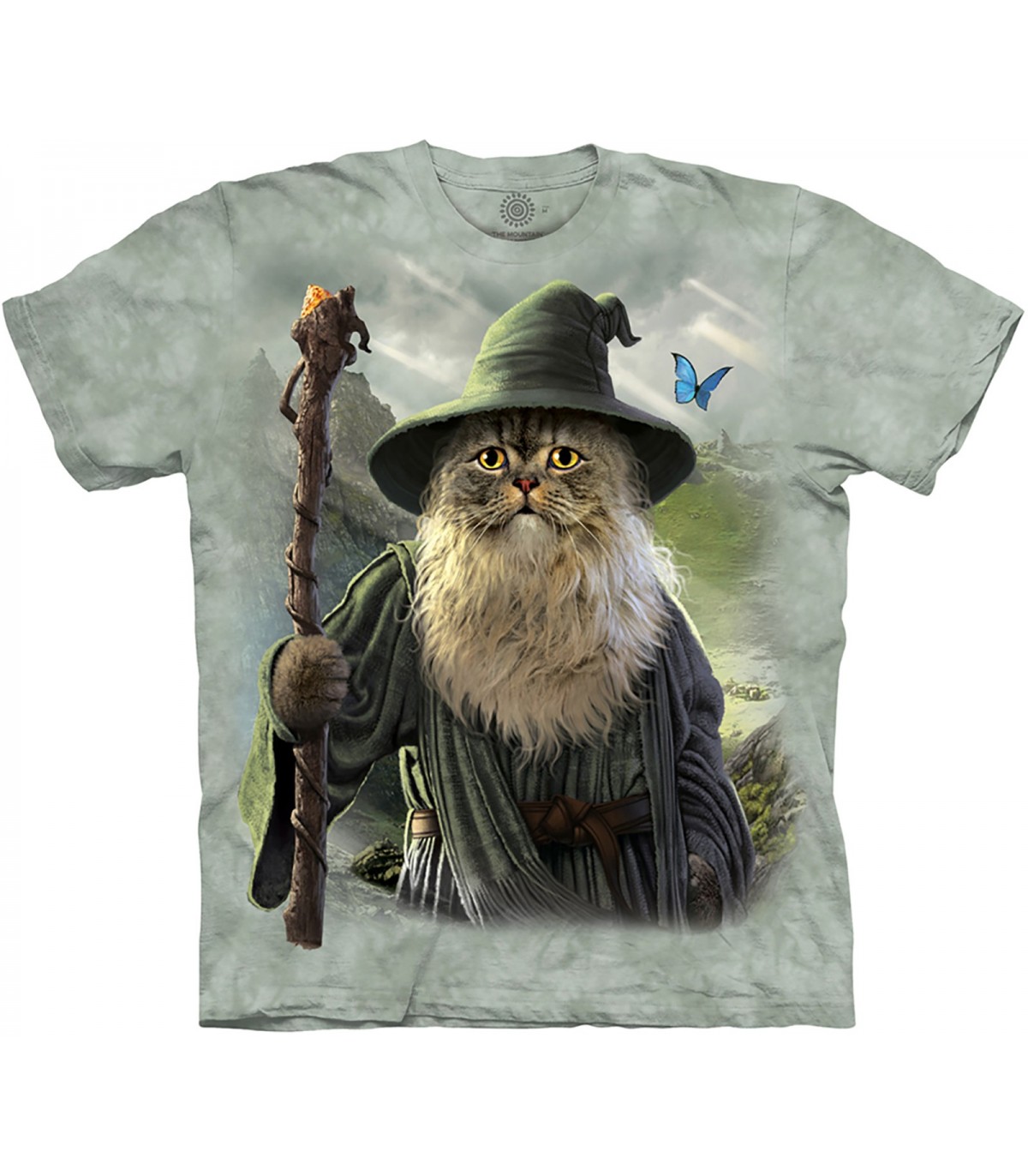 The Mountain Catdalf Fantasy Humour Pet T Shirt