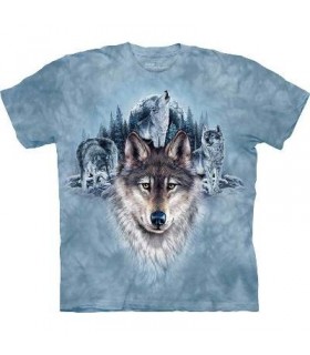 Blue Moon Wolves - Wolf T Shirt by the Mountain