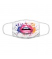 3-ply cotton face mask Colorful Splatter Lips design The Mountain