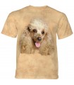 The Mountain Happy Poodle Portrait T-Shirt