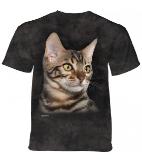 The Mountain Striped Cat Portrait T-Shirt